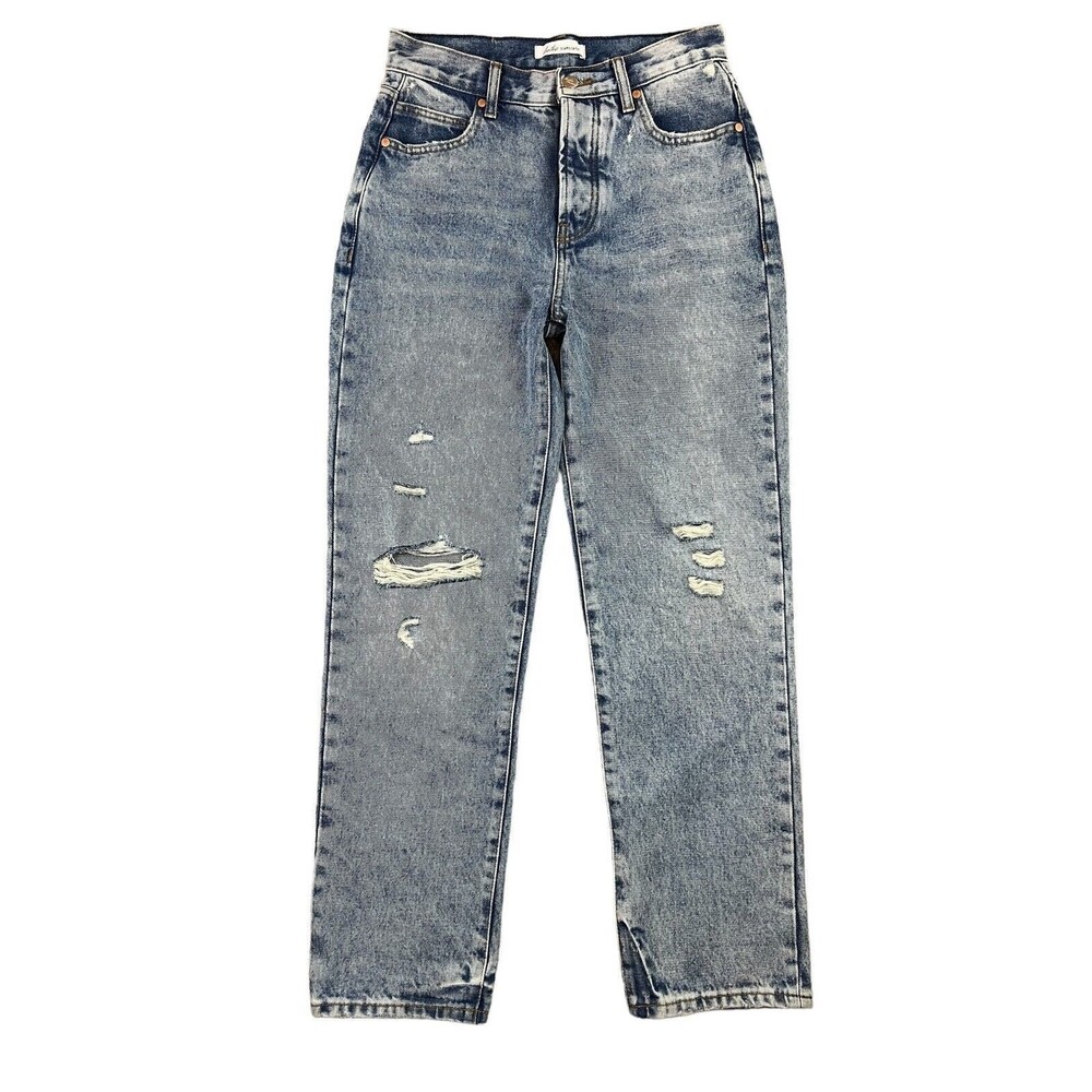 Betro Simone High Rise Button-Fly Straight Leg Jeans Size 25 NWOT Distressed